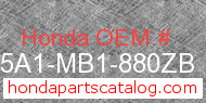 Honda 175A1-MB1-880ZB genuine part number image