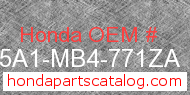 Honda 175A1-MB4-771ZA genuine part number image
