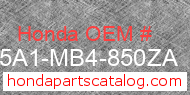 Honda 175A1-MB4-850ZA genuine part number image