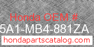Honda 175A1-MB4-881ZA genuine part number image