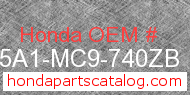 Honda 175A1-MC9-740ZB genuine part number image