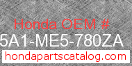 Honda 175A1-ME5-780ZA genuine part number image