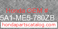 Honda 175A1-ME5-780ZB genuine part number image