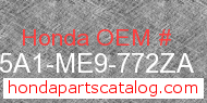 Honda 175A1-ME9-772ZA genuine part number image