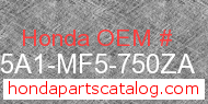Honda 175A1-MF5-750ZA genuine part number image