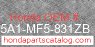 Honda 175A1-MF5-831ZB genuine part number image