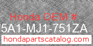 Honda 175A1-MJ1-751ZA genuine part number image