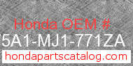 Honda 175A1-MJ1-771ZA genuine part number image