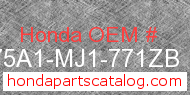 Honda 175A1-MJ1-771ZB genuine part number image