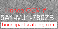 Honda 175A1-MJ1-780ZB genuine part number image