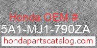 Honda 175A1-MJ1-790ZA genuine part number image