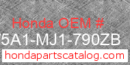 Honda 175A1-MJ1-790ZB genuine part number image