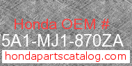 Honda 175A1-MJ1-870ZA genuine part number image