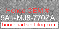 Honda 175A1-MJ8-770ZA genuine part number image