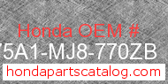 Honda 175A1-MJ8-770ZB genuine part number image