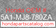 Honda 175A1-MJ8-780ZA genuine part number image