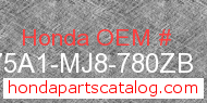 Honda 175A1-MJ8-780ZB genuine part number image