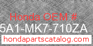 Honda 175A1-MK7-710ZA genuine part number image