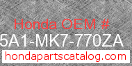 Honda 175A1-MK7-770ZA genuine part number image