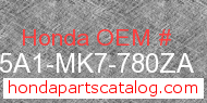 Honda 175A1-MK7-780ZA genuine part number image