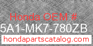 Honda 175A1-MK7-780ZB genuine part number image