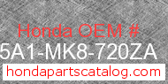 Honda 175A1-MK8-720ZA genuine part number image
