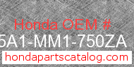 Honda 175A1-MM1-750ZA genuine part number image