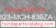 Honda 17623-MCH-830ZA genuine part number image