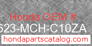 Honda 17623-MCH-C10ZA genuine part number image