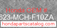 Honda 17623-MCH-F10ZA genuine part number image