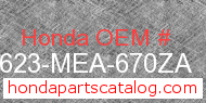 Honda 17623-MEA-670ZA genuine part number image