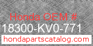 Honda 18300-KV0-771 genuine part number image