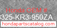 Honda 18325-KR3-950ZA genuine part number image