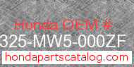 Honda 18325-MW5-000ZF genuine part number image