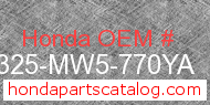 Honda 18325-MW5-770YA genuine part number image