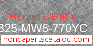 Honda 18325-MW5-770YC genuine part number image