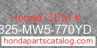 Honda 18325-MW5-770YD genuine part number image
