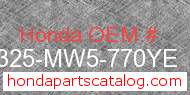 Honda 18325-MW5-770YE genuine part number image