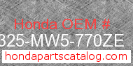 Honda 18325-MW5-770ZE genuine part number image
