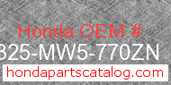 Honda 18325-MW5-770ZN genuine part number image