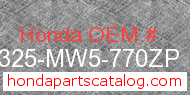 Honda 18325-MW5-770ZP genuine part number image