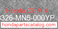 Honda 18326-MN5-000YP genuine part number image