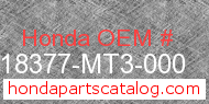 Honda 18377-MT3-000 genuine part number image