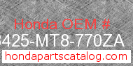 Honda 18425-MT8-770ZA genuine part number image