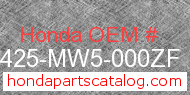 Honda 18425-MW5-000ZF genuine part number image
