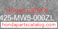 Honda 18425-MW5-000ZL genuine part number image