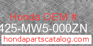 Honda 18425-MW5-000ZN genuine part number image