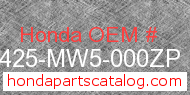 Honda 18425-MW5-000ZP genuine part number image