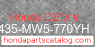 Honda 18435-MW5-770YH genuine part number image