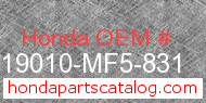 Honda 19010-MF5-831 genuine part number image